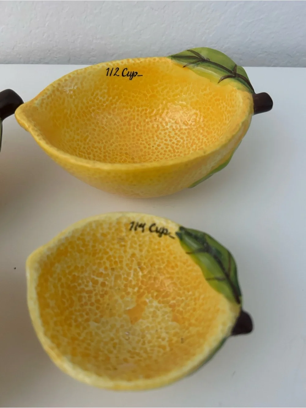 Dash of That Ceramic Lemon Measuring Cup Set Cottagecore Whimsy